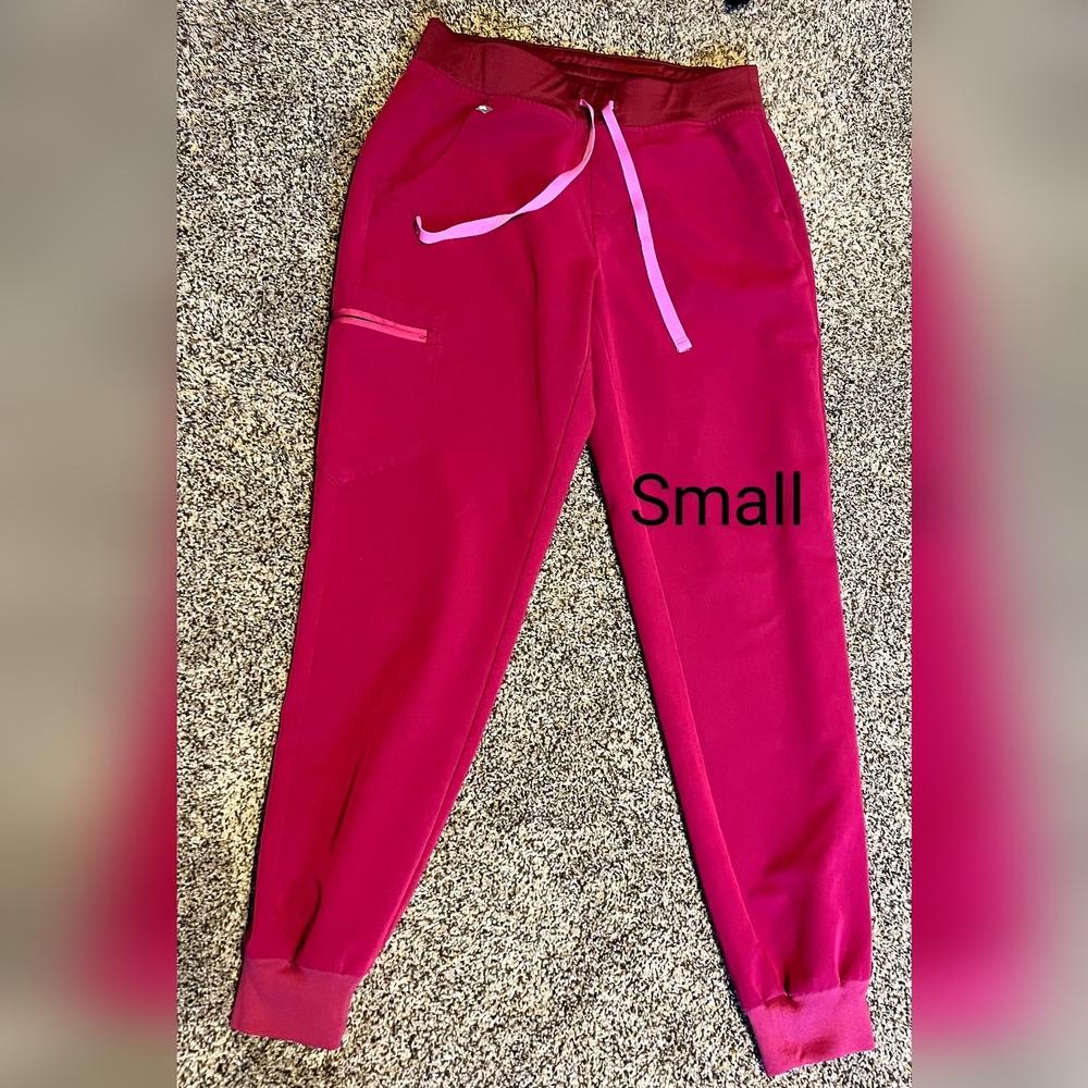 Figs Zamora Joggers. Raspberry Sorbet- Limited edition  Small.